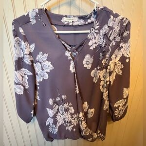Maurices Periwinkle Floral Blouse
